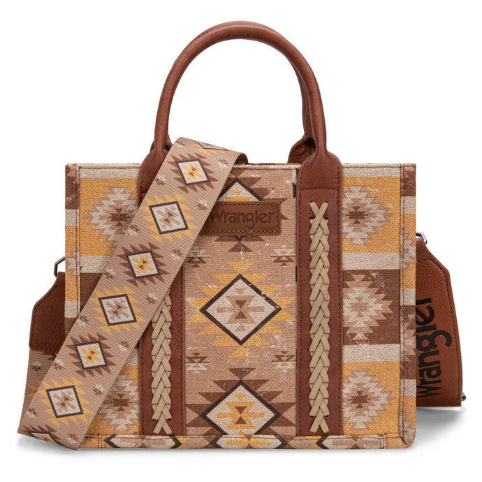 Wrangler Aztec Tote Bag, Top Handle, Shoulder Purse and Handbag, WG2209-8120STN