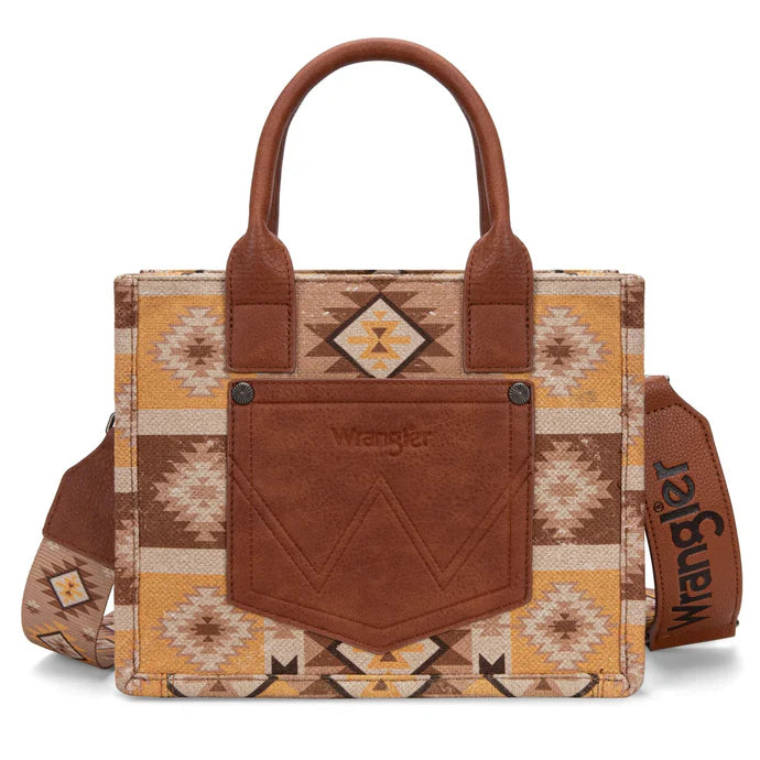 Wrangler Aztec Tote Bag, Top Handle, Shoulder Purse and Handbag, WG2209-8120STN