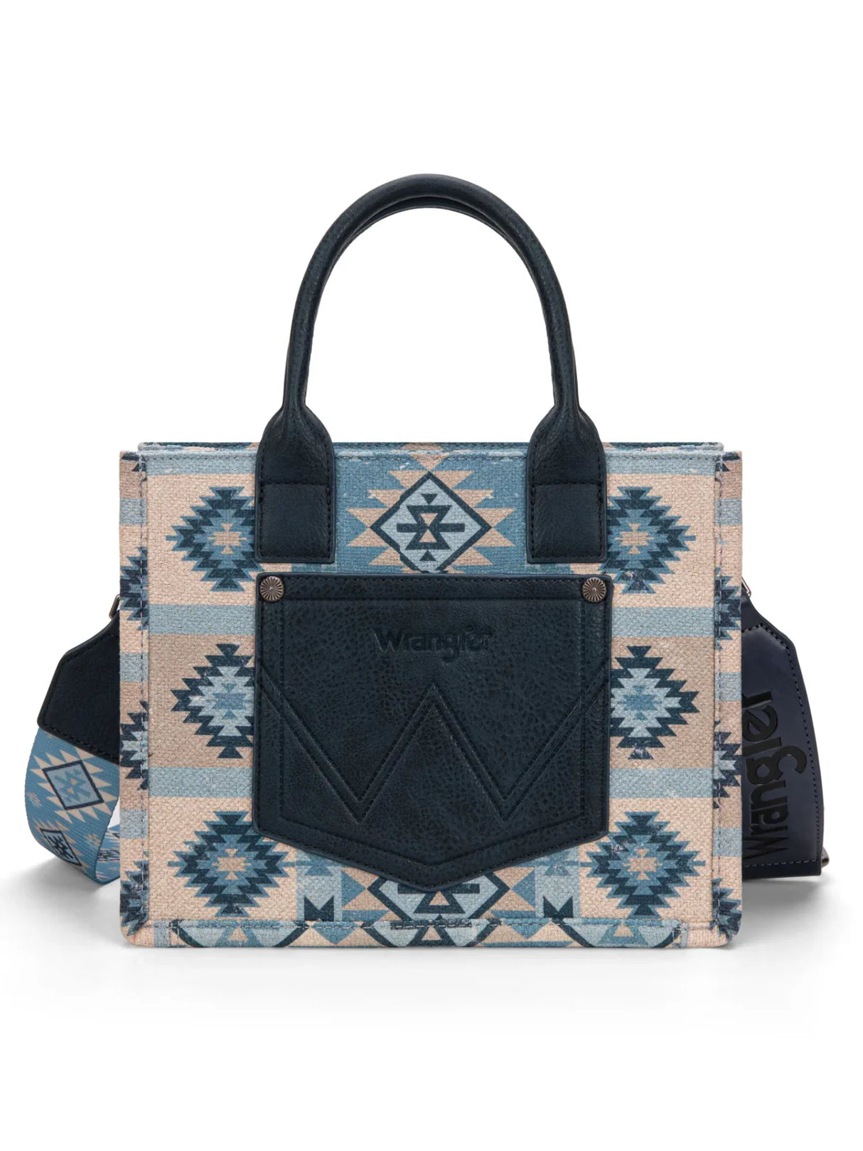 Wrangler Southwestern Pattern Dual Sided Print -Tote/Crossbody WG2213-8120S