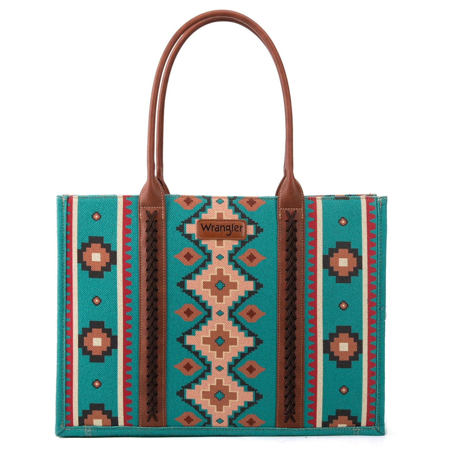 WRANGLER AZTEC PRINT CANVAS TOTE BAG, Various Colors WG2203-8119