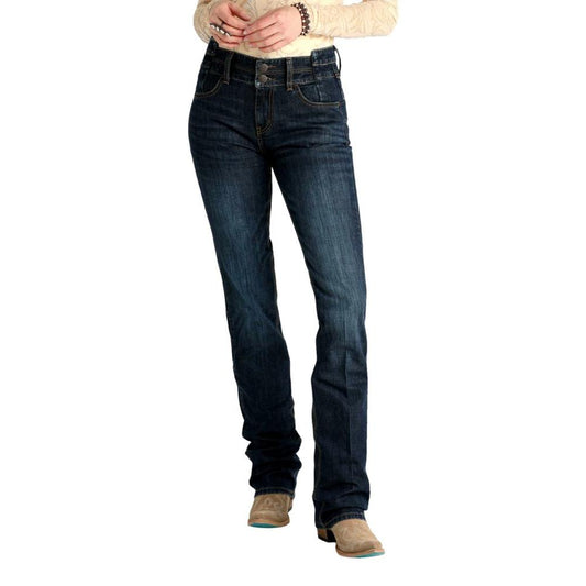 Cruel Denim Ladies Jean - Hannah - Moderate Rise, Slim Hip, Boot Cut Indigo CB76654071