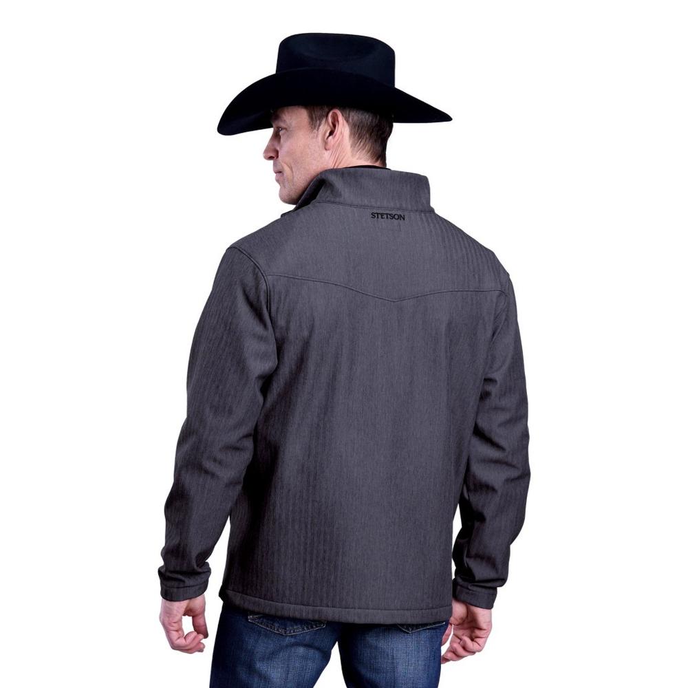 Stetson Men’s SoftShell Jacket, Herringbone, 11-097-0780-6195