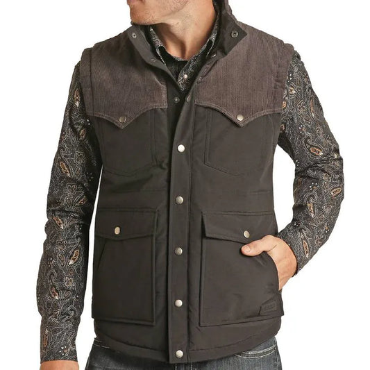 Rock N Roll Men,s Vest Vintage ‘46 Grey RRMO98RZWV