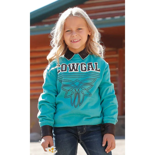 Cruel Girl’s SWEATSHIRT - Turquoise Bootstitch, CWK8002003