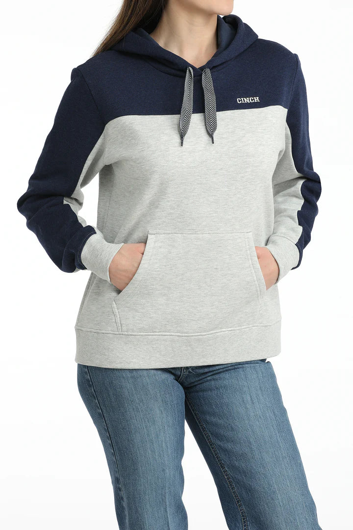Cinch Ladies Hoodie, Navy-Grey - MAK7915001