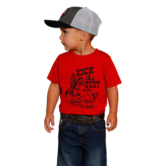 Cinch Infant, Toddler T-Shirt, Kick The Dust Up, Red- MTT7672065