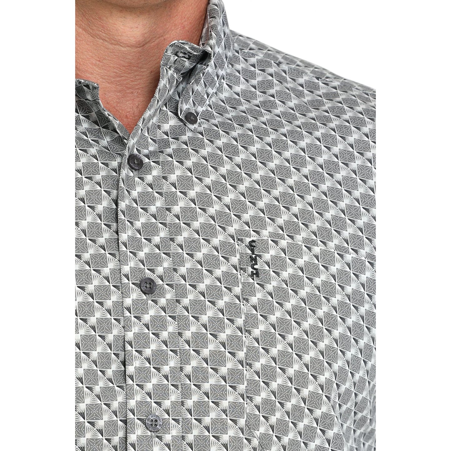 Cinch Men’s Modern Fit, Grey, Button Down Shirt - MTW1347141