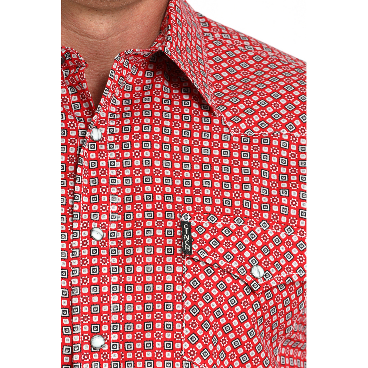 Cinch Men’s Modern Fit, Red, Snap Shirt - MTW1303096