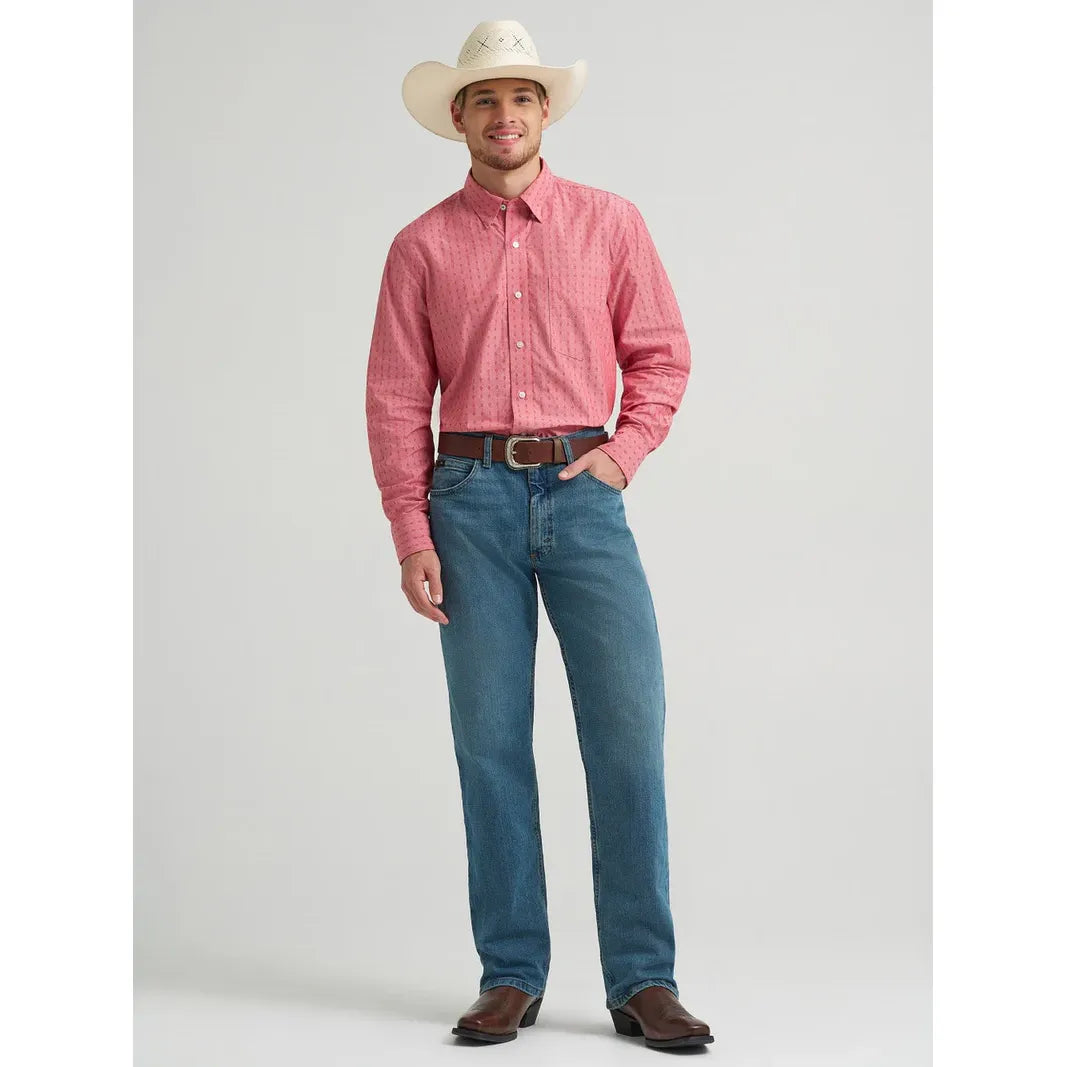 Wrangler Men’s CODY JOHNSON, BUTTON DOWN SHIRT - Red Diamond | 112374464