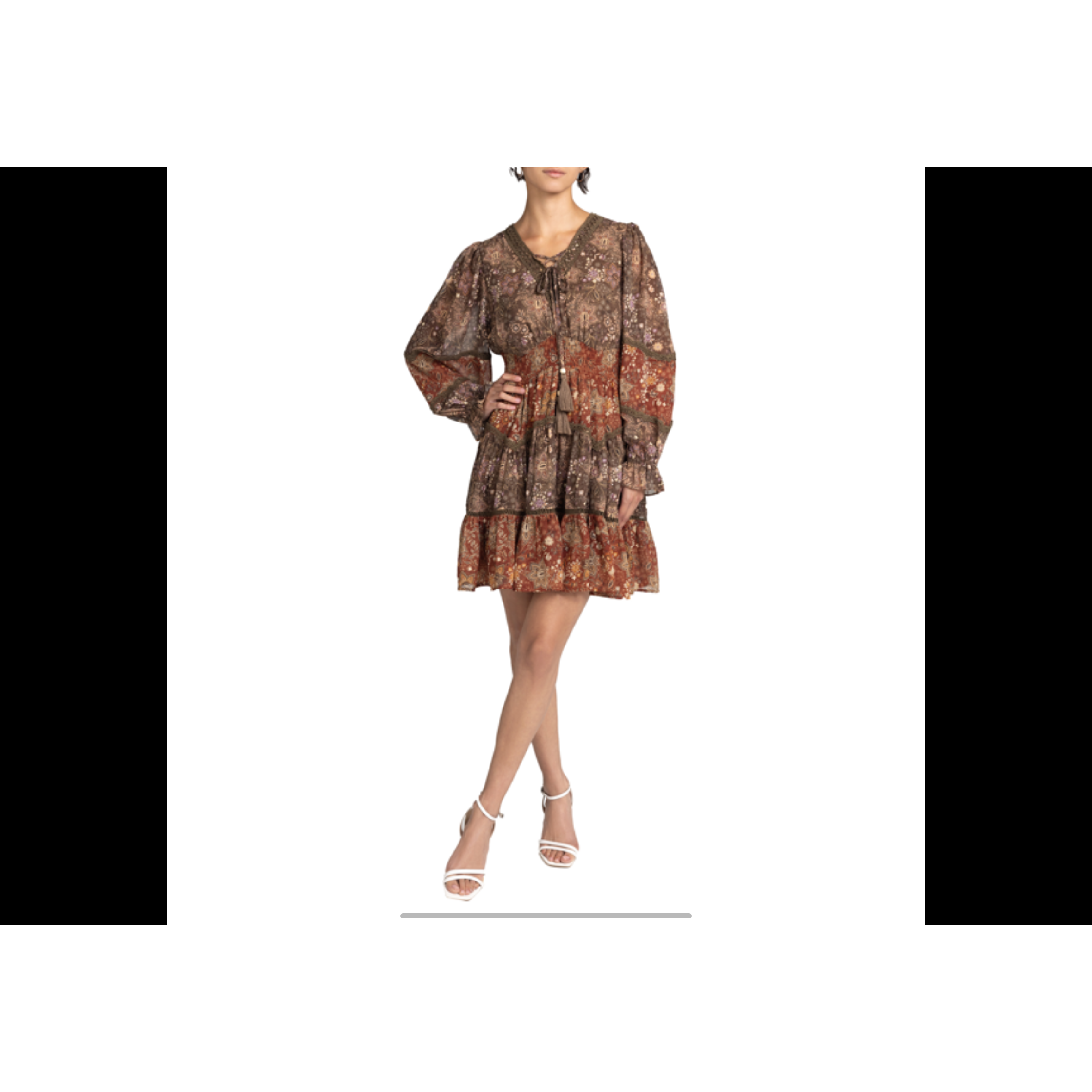 Miss Me - Women's Boho Floral Tiered Mini Dress