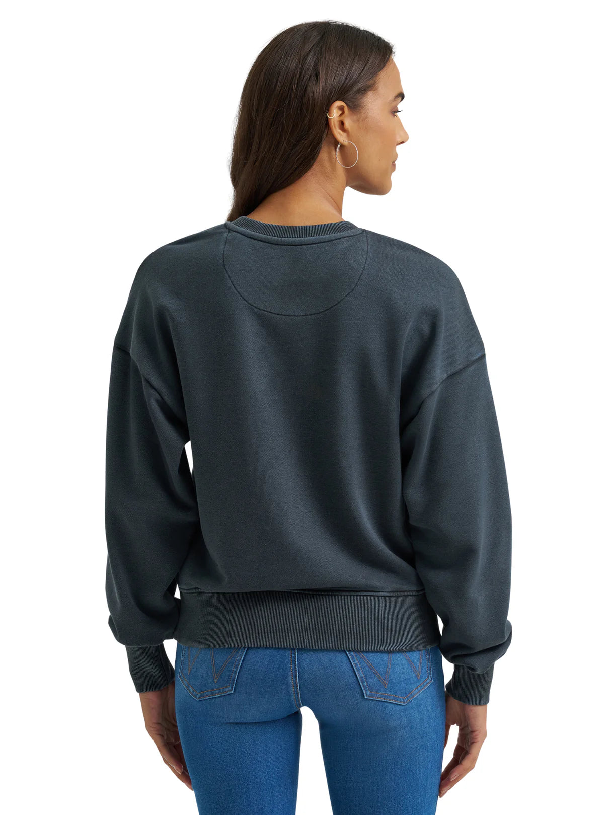Wrangler Ladies Charcoal Crew-Neck Sweatshirt 112373006