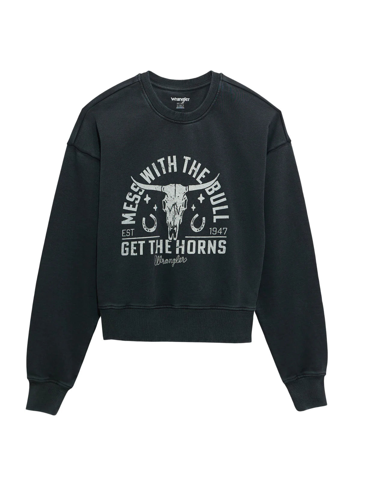 Wrangler Ladies Charcoal Crew-Neck Sweatshirt 112373006