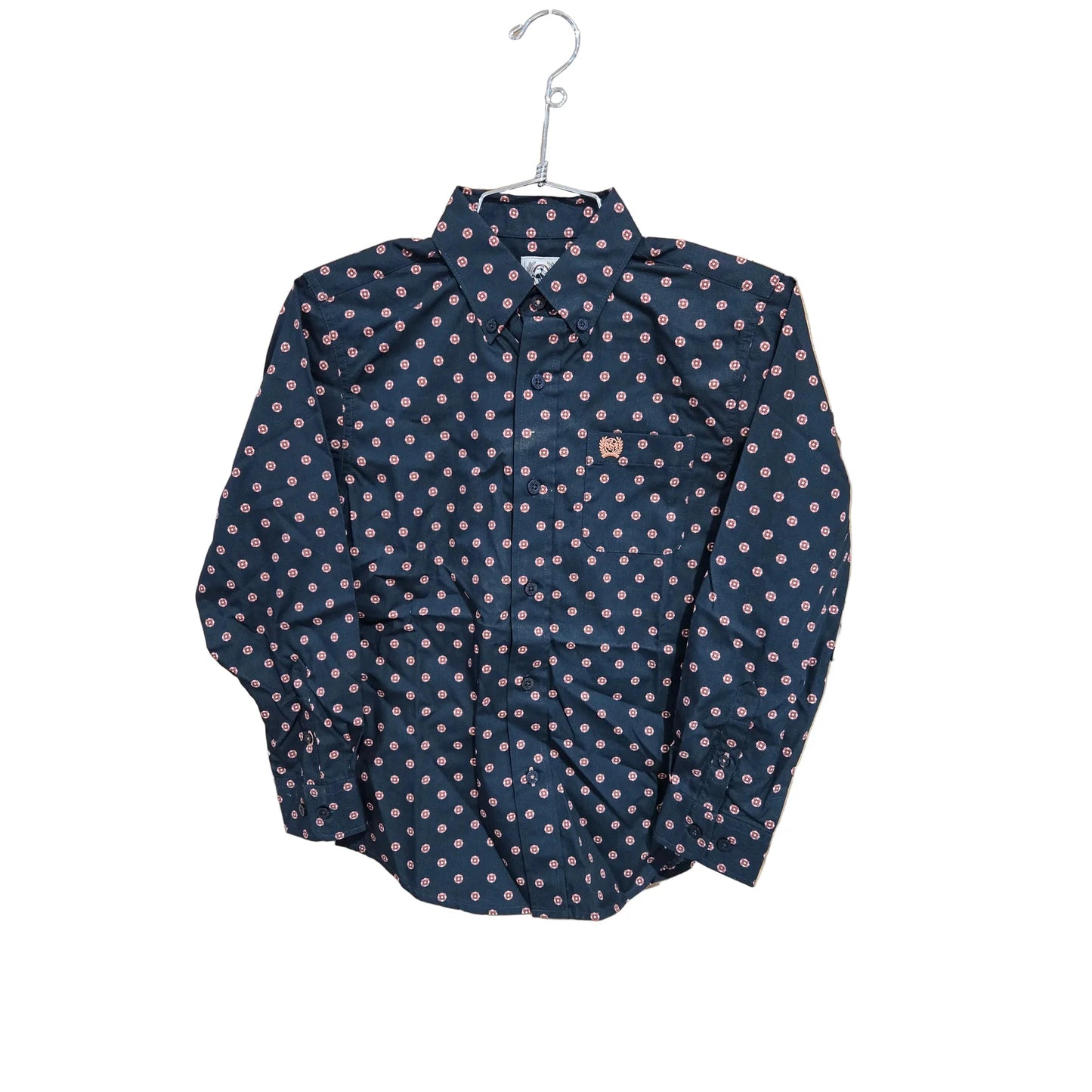 Cinch Boys & Toddler Long Sleeve Western Button Up Shirt, MTW7060401 & MTW7061401