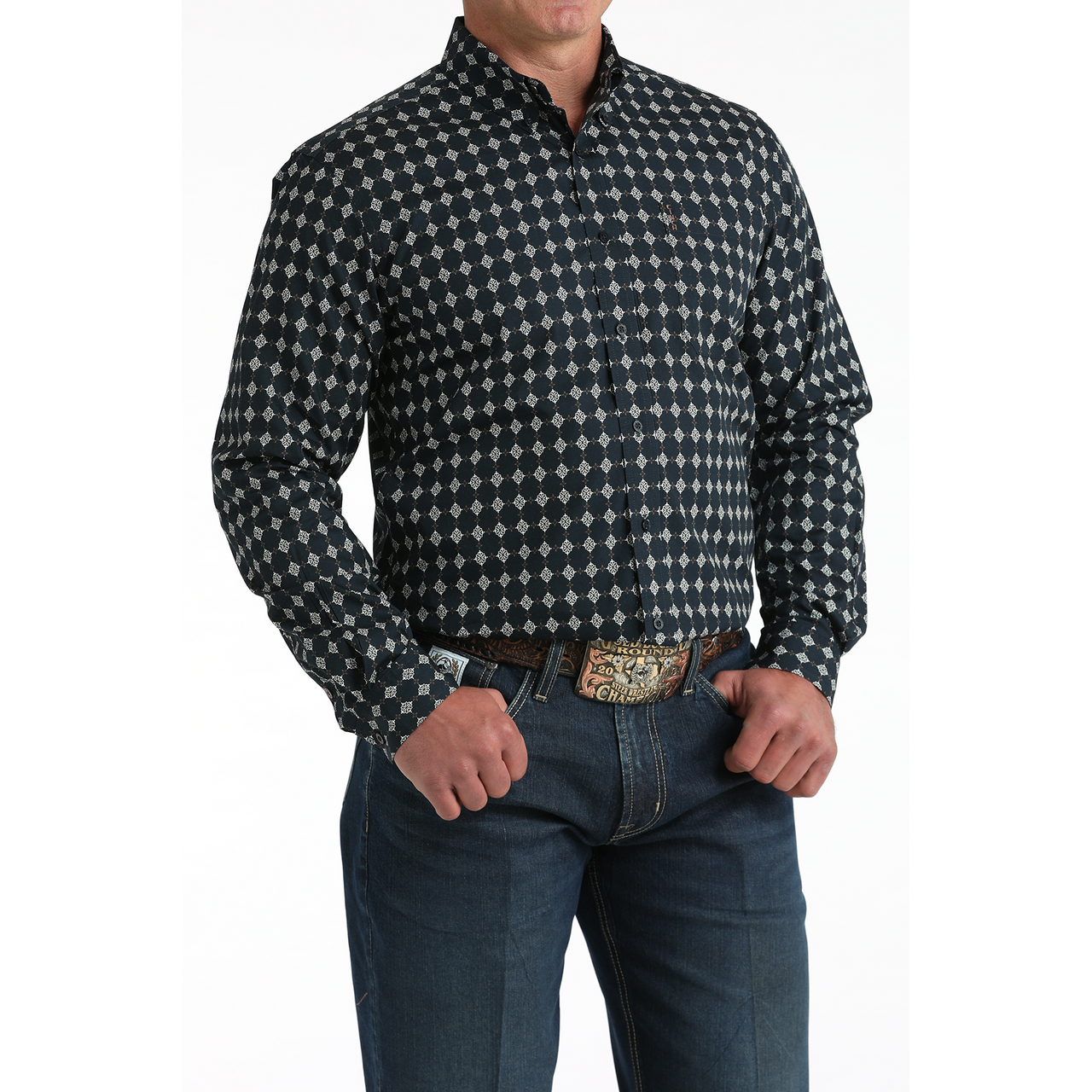 Cinch Men’s Modern Fit, Navy, Button Down Shirt - MTW1347147