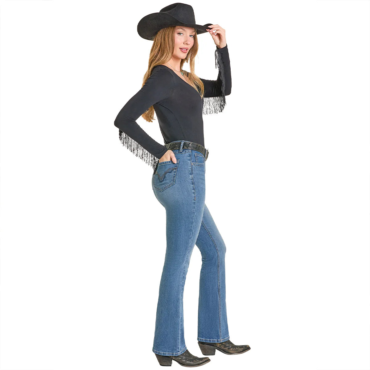 Rock & Roll Denim Ladies Flawless Fit -Medium Vintage Wash, BW4HD07895