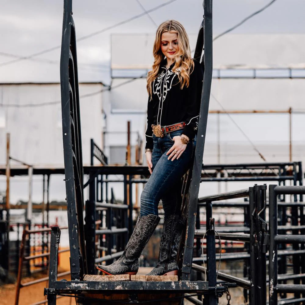 Durango Crush Ladies Dress Boot, Charcoal Distressed DRD0473