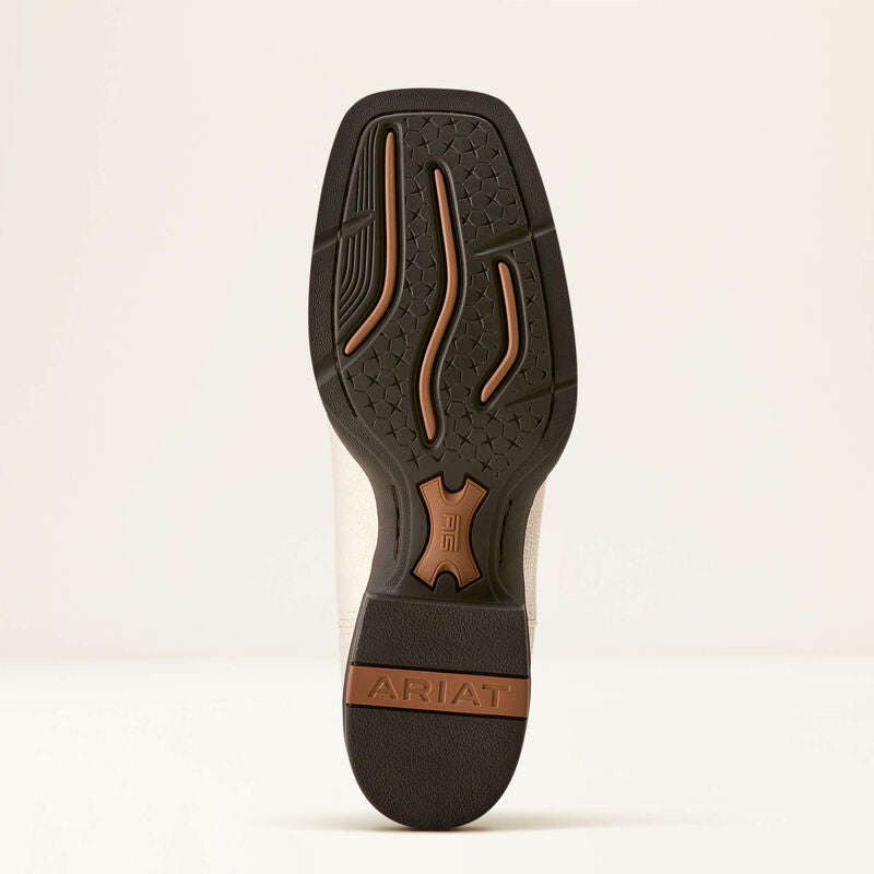 Ariat Ladies Boot, Square Toe, Round Up Bliss, Distressed Ivory 10053648