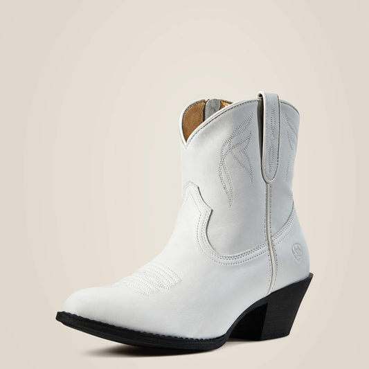 Ariat Ladies Bootie, Almond Toe, Darlin, White 10029754