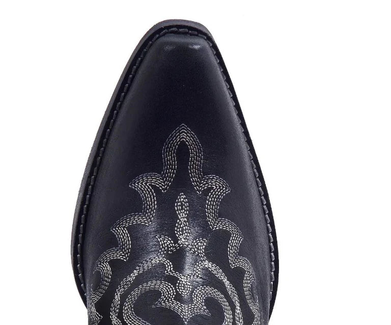 Myra Ladies Western Bootie Black Lasso Lace Stitched S-7693