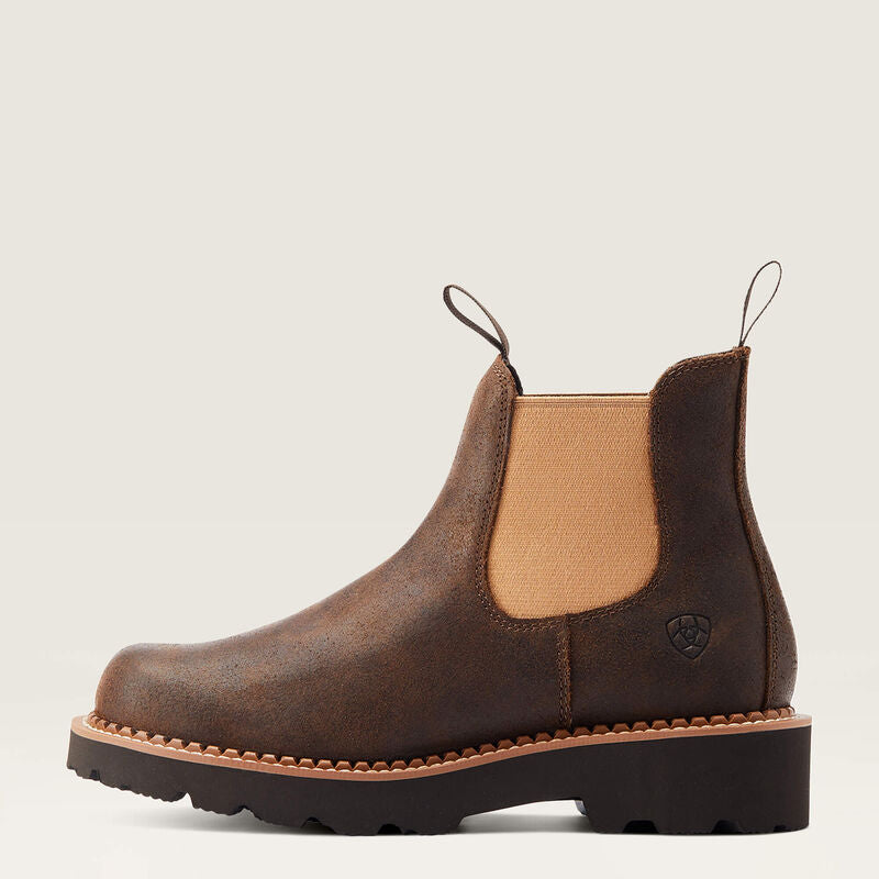 Ariat Ladies Fatbaby, Chelsea Western Boot, Worn Hickory 10044409