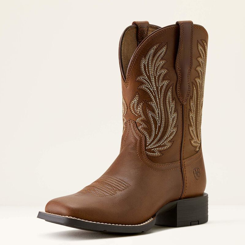 Ariat Ladies Western Boot, Round Up Filly Wide Square Toe 10064074