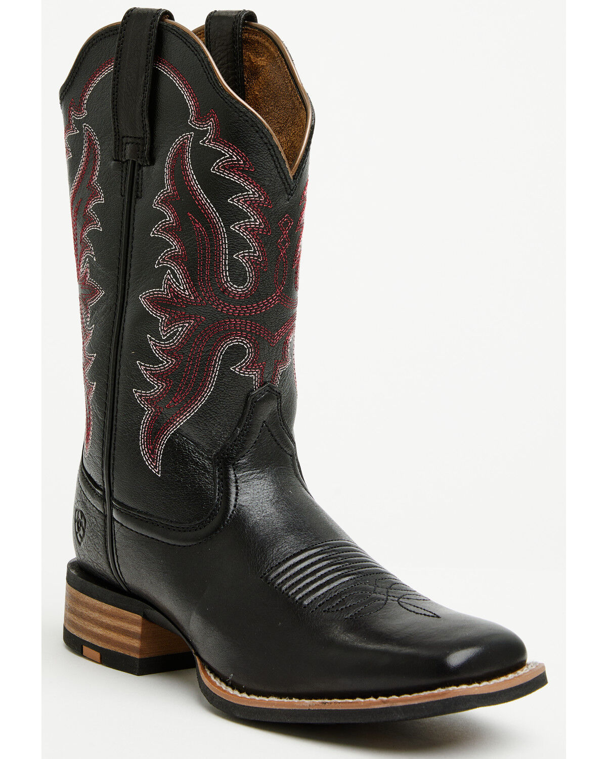 Ariat Ladies Western Boot, Olens, Square Toe, color-Obsidian 10063918