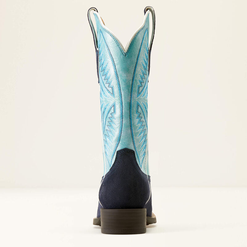 Ariat Ladies Western Boot, Ruidoso, Square Toe, Round Up, Blue 10051062
