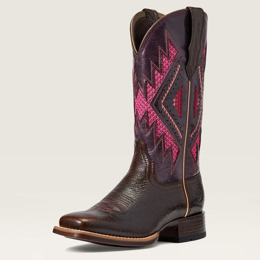 Ariat Ladies Western Boot,Be Cool, Square Toe, Pinto VentTEK 360,  10040378