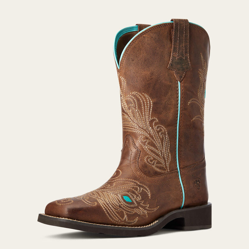 Ariat Ladies Western Boot, Wide, Square Toe, Bright Eyes II, 10033983