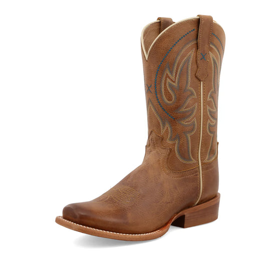 Twisted X Ladies WESTERN BOOTS, Tan, Square Toe, WRAL017