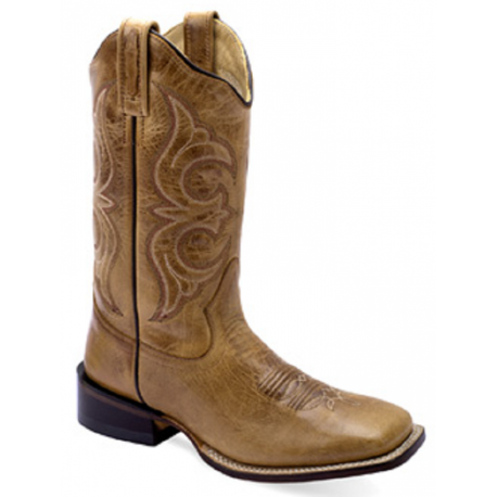 Old West Ladies WESTERN BOOTS, Brown, Square Toe, 18169