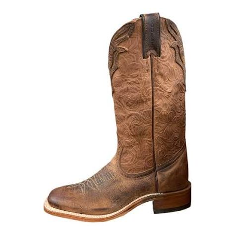 BOULET Ladies WESTERN BOOTS, Tan, Square Toe, 2966