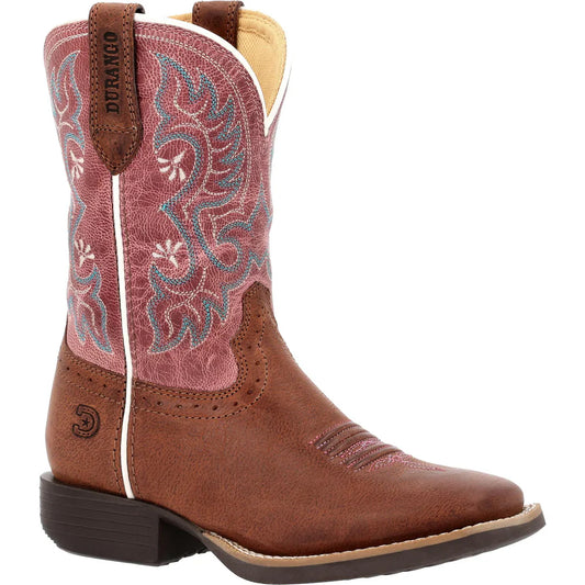 Durango Toddler & Youth Western Boot, Square Toe, Shyloh 8", DBT0254Y & DBT0254C