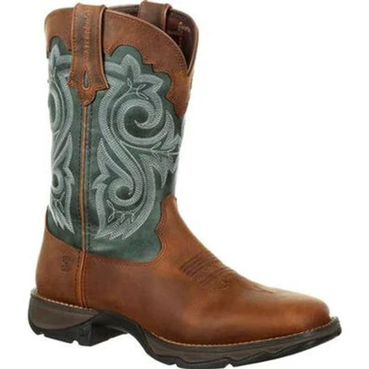 Durango Ladies Rebel Western Boot, Square Toe, Evergreen DRD0312