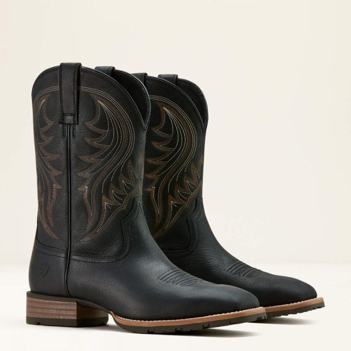 Ariat Men’s Hybrid Ranchers, Western Boot, Square Toe, Jasper Black 10061277