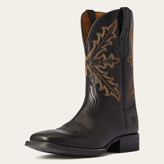 Ariat Men’s Western Boot, Qualifier, Square Toe, Black 10035899