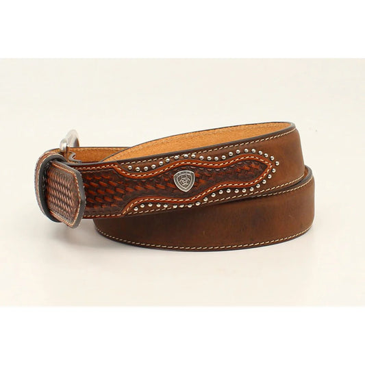~Ariat Men’s Basketweave Stamped Belt, A1019644