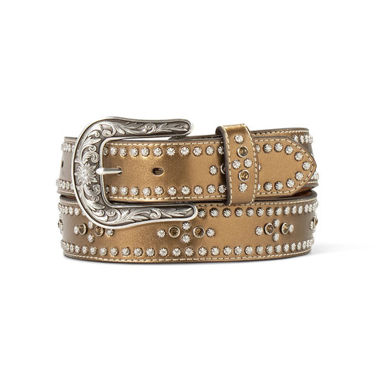 Ariat Ladies Copper Metallic Crystal Belt - A15668216