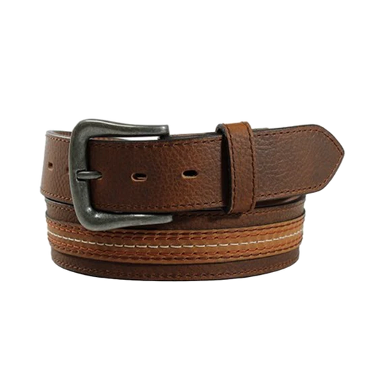 ~Ariat Men’s Brown Stitched Overly Belt, A1040344