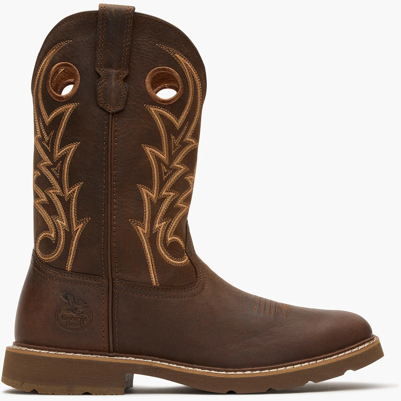 Georgia Men’s Western Boot, Brown, Wide, GB00726