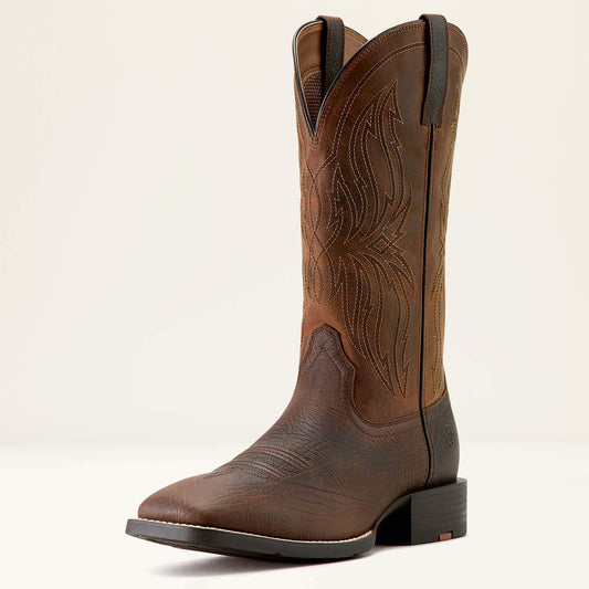 Ariat Men’s Western Boot, “Sport Rustler”, Square Toe, Brown 10063985
