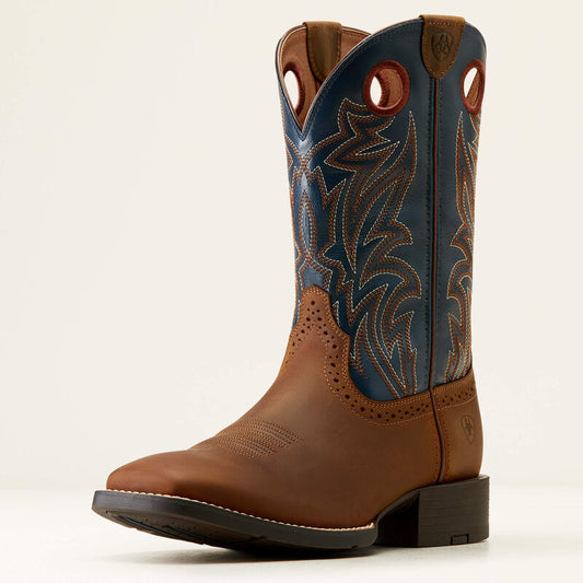 Ariat Men’s Western Boot, “Sport Sidebet”, Square Toe, Brown 10025130