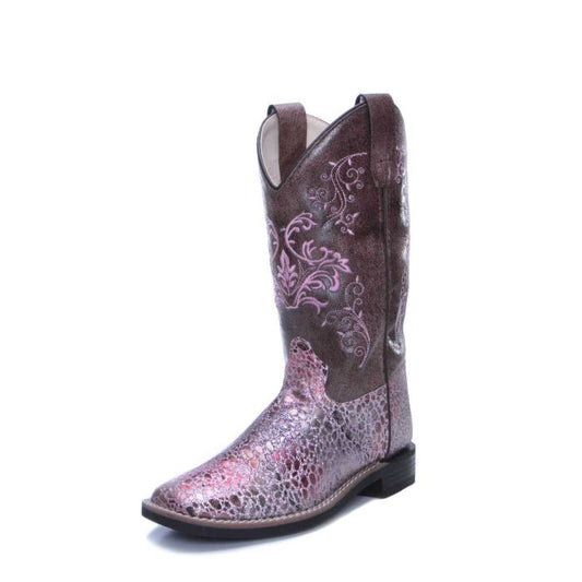 Old West Youth Cowboy Boot, Square Toe, VB9154Y