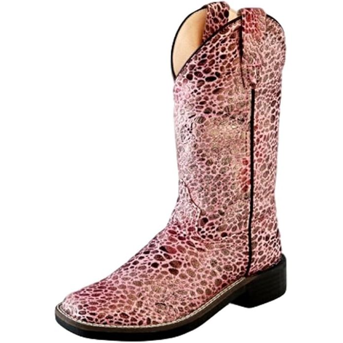 Old West Youth Cowboy Boot, Square Toe, VB9118