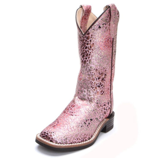 Old West Youth Cowboy Boot, Square Toe, VB9118