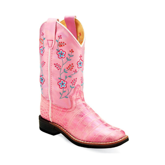 Old West Youth Cowboy Boot, Square Toe, VB9178