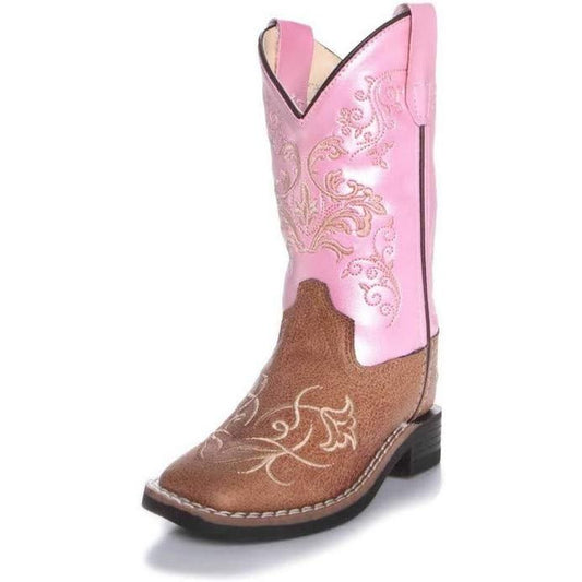 Old West Youth Cowboy Boot, Square Toe, VB9145