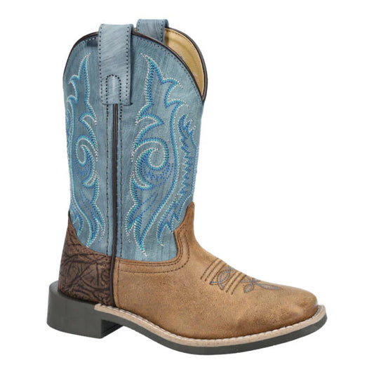 Boulet Youth Western Boot, Square Toe, Baby Blur Top, IMPK3422
