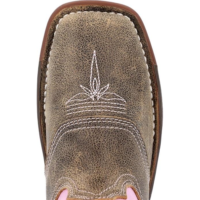 Rocky Youth Cowboy Boot, Square Toe, Lavender Top, RKW0408Y
