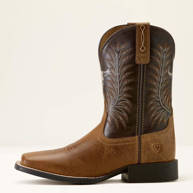 Ariat Youth Cowboy Boot, Square Toe, “Stampede”, 10063827